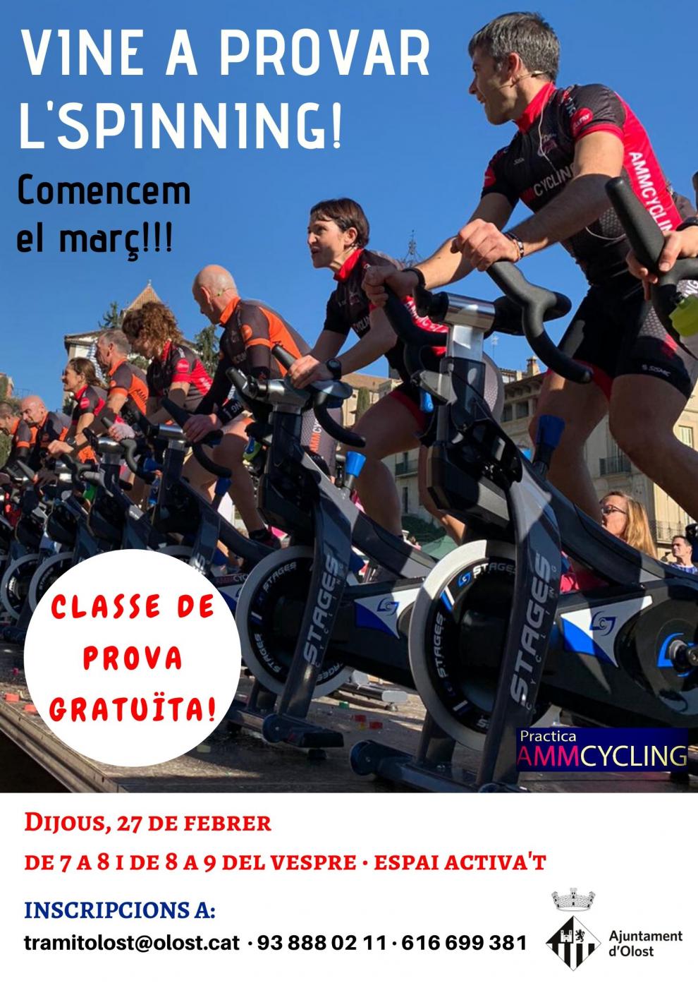 T'agradaria fer Spinning? Vine a provar-ho